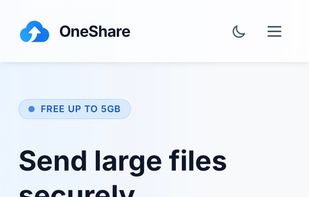 Home page of OneShare