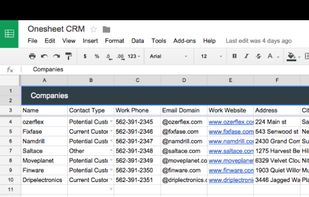 Onesheet CRM screenshot 1