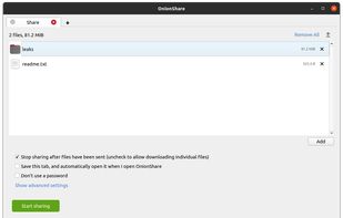 OnionShare screenshot 2