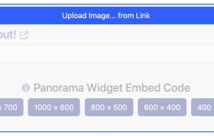 Panoramas sharing tool UI