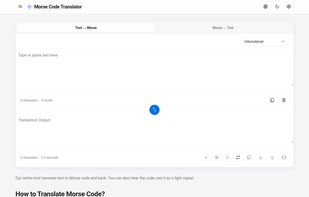 Online Morse Code Translator screenshot 1