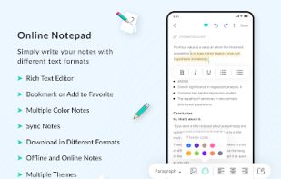 Online Notepad.io screenshot 1