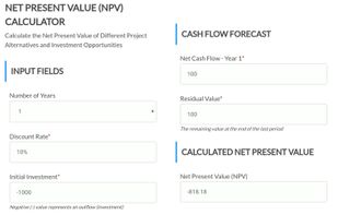 Online Project Management Calculators screenshot 1