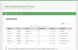 Online Stopwatch and Timers screenshot 1
