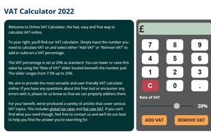 Online VAT Calculator screenshot 1