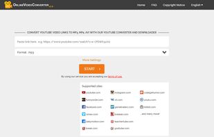 Online video converter screenshot 1