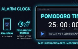 OnlineAlarmClock.io screenshot 1