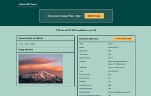 OnlineExifViewer screenshot 1