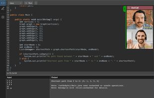 Remote code interview session
