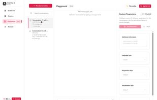 Playground for testing the AI