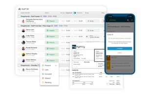 Attendance tracking, billing, invoicing and automated payroll