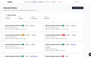 Interview History & Performance