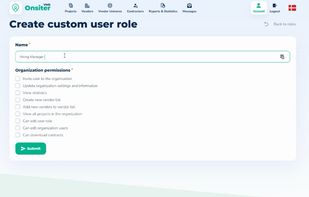 Custom user roles 