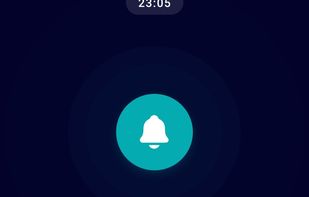 shows the actual delivery moment, a reminder playing as a real alert, which is the differentiator versus to-do/reminder apps