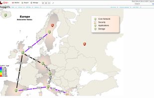 Create fully customizable dynamic maps or topologies to get a bird's eye view of remote datacenters and business partners.