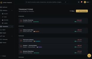 Transactions View