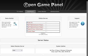 Open Game Panel (OGP) screenshot 1