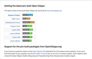 Open GApps screenshot 2