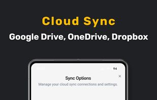 Cloud sync - Google Drive, OneDrive, Dropbox