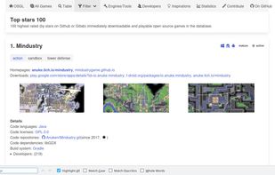Open source games list (OSGL) screenshot 1