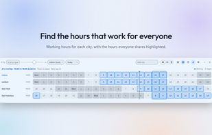 Meeting planner with working hours and the shared overlap