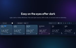 Your cities side by side, dark theme