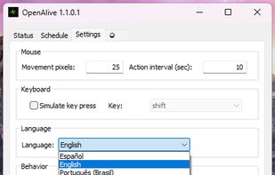 OpenAlive screenshot 2
