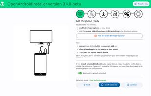OpenAndroidInstaller screenshot 1