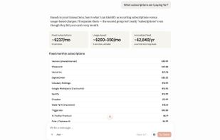 Find and track subscriptions with AI