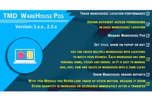 TMD OpenCart warehouse pos software features list