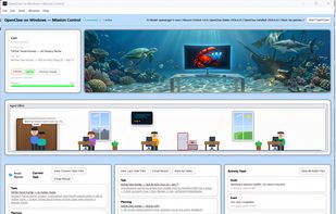 Mission Control dashboard showing scheduled tasks, results, and audit trail