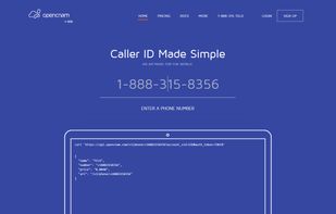 OpenCNAM screenshot 1