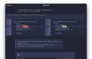 opencode screenshot 1
