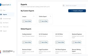 Create custom experts for tailored responses