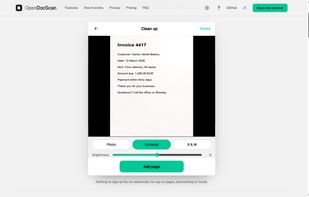 OpenDocScan screenshot 1