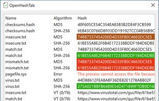 OpenHashTab screenshot 1