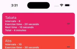 OpenHIIT screenshot 1