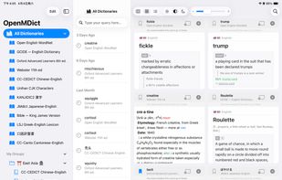 OpenMDict screenshot 2