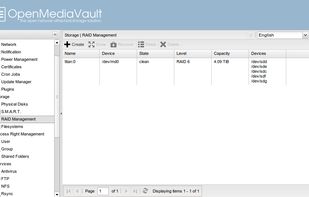 openmediavault screenshot 1