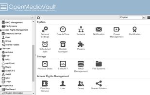 openmediavault screenshot 2