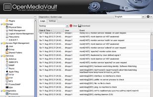 openmediavault screenshot 1