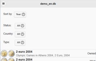 OpenNumismat screenshot 1