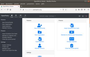 OpenPetra screenshot 1