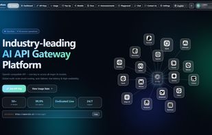 OpenRain homepage introducing the OpenAI-compatible AI API gateway and unified access to major AI models.