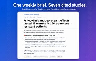 One weekly brief, 7 cited studies.