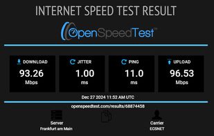 OpenSpeedTest screenshot 1