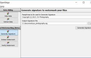 Openstego screenshot 2