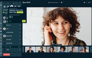 Video conferencing. Moderating.