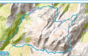 2D view of a track with markers