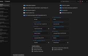 Settings - Dark
